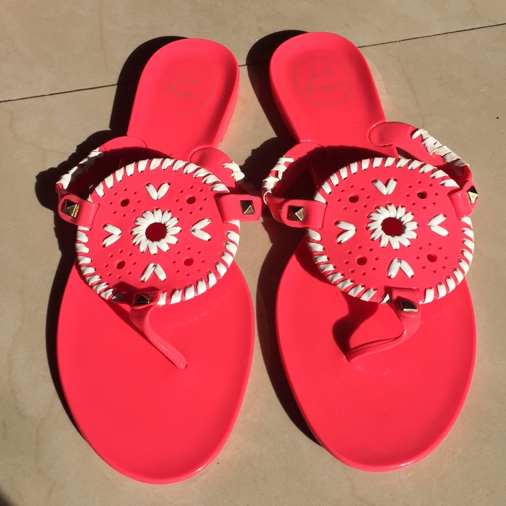 Pink Jack Rogers Georgica Jelly Sandals 10